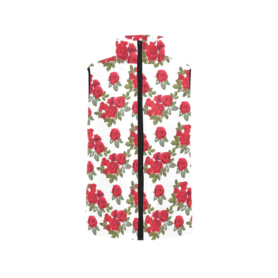 Rose Pattern Print Design 05 Men's Padded Vest