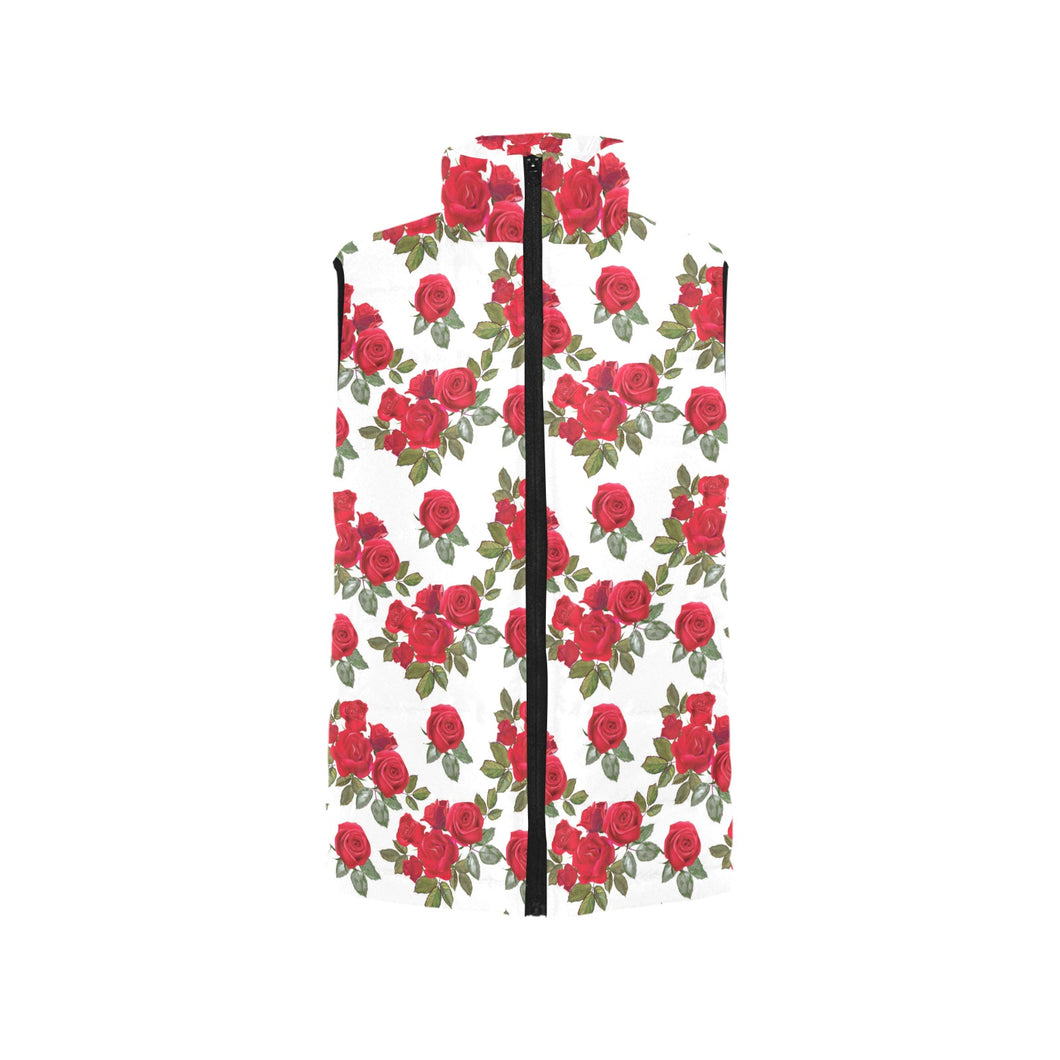 Rose Pattern Print Design 05 Men's Padded Vest