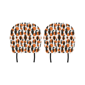 Carrot Pattern Print Design 02 Car Headrest Cover