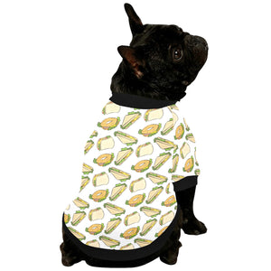 Sandwich Pattern Print Design 05 All Over Print Pet Dog Round Neck Fuzzy Shirt