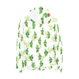 Green Peas Pattern Print Design 04 Men's Padded Hooded Jacket(ModelH42)