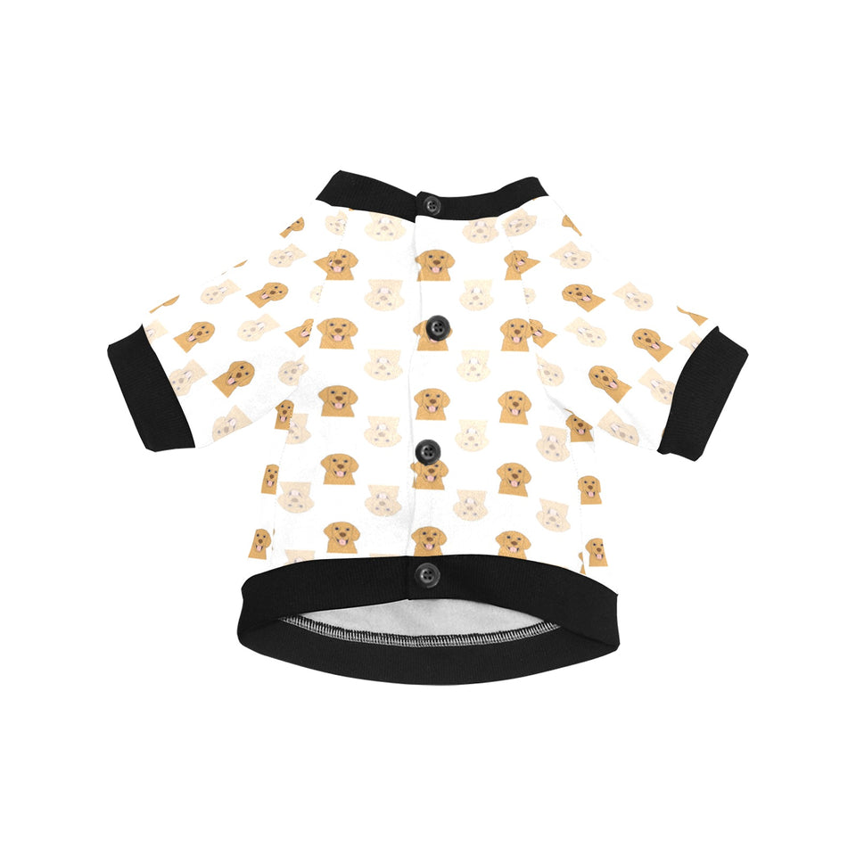 Golden Retriever Pattern Print Design 03 All Over Print Pet Dog Round Neck Fuzzy Shirt