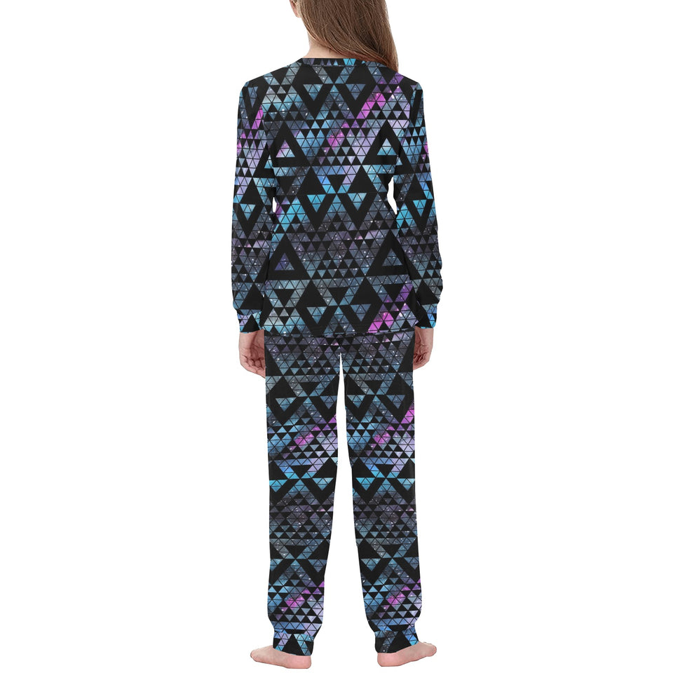 Space Galaxy Tribal Pattern Kids' Boys' Girls' All Over Print Pajama Set