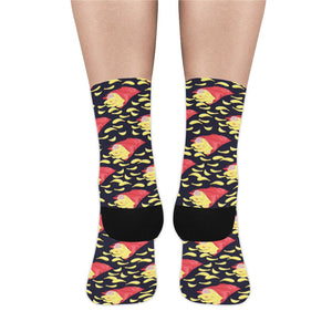 Potato Chips Pattern Print Design 05 Crew Socks