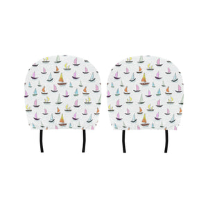 Cute Sailboat Pattern Car Headrest Cover