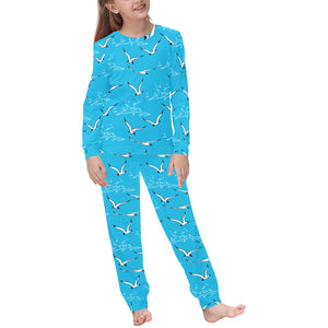 Seagull Pattern Print Design 05 Kids' Boys' Girls' All Over Print Pajama Set