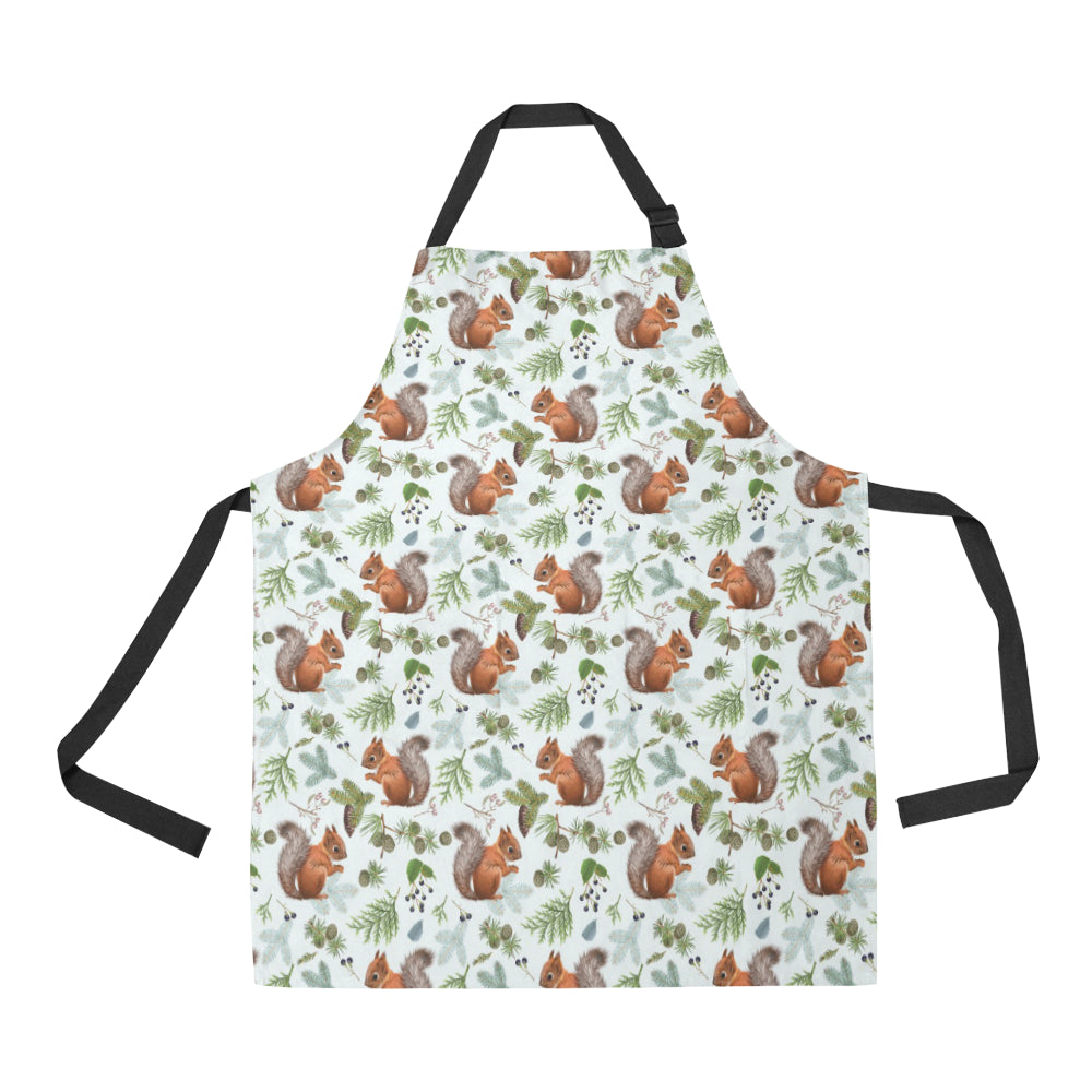 Squirrel Pattern Print Design 02 Adjustable Apron