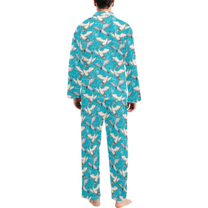 Seagull Pattern Print Design 03 Men's Long Pajama Set