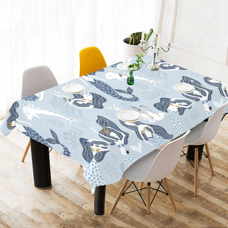 Mermaid Dolphin Pattern Tablecloth