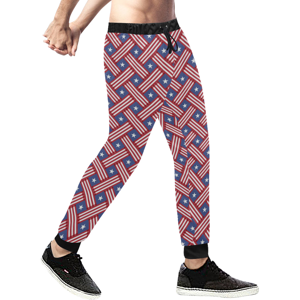 USA Star Stripe Pattern Unisex Casual Sweatpants