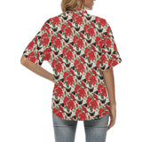 Hibiscus Pattern Print Design 04 Women's All Over Print Hawaiian Shirt