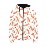 Sausage Pattern Print Design 03 Men's Padded Hooded Jacket(ModelH42)