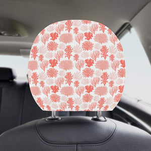 Coral Reef Pattern Print Design 05 Car Headrest Cover