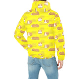 Guinea Pig Pattern Print Design 04 Men's Padded Hooded Jacket(ModelH42)