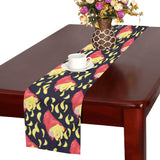 Potato Chips Pattern Print Design 05 Table Runner