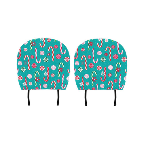 Christmas Candy Pattern Car Headrest Cover