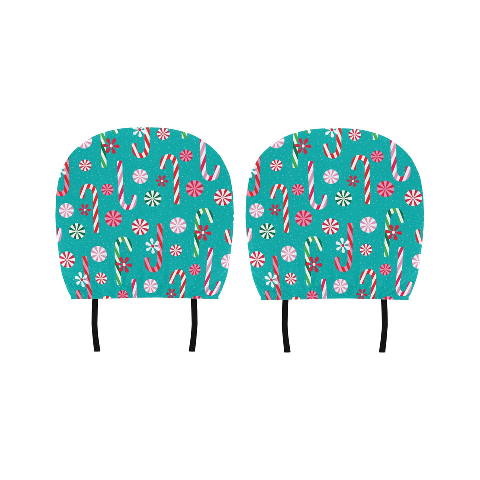 Christmas Candy Pattern Car Headrest Cover