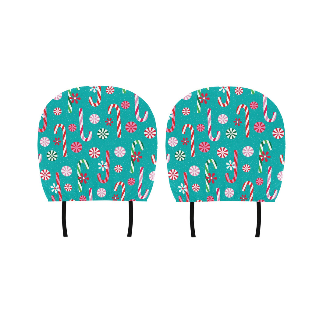 Christmas Candy Pattern Car Headrest Cover