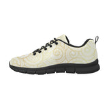 Shell Tribal Pattern Men's Sneakers Black