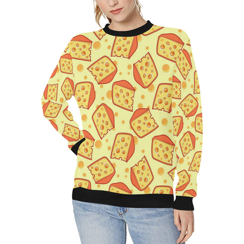 Cheese Pattern Women's Crew Neck Sweatshirt