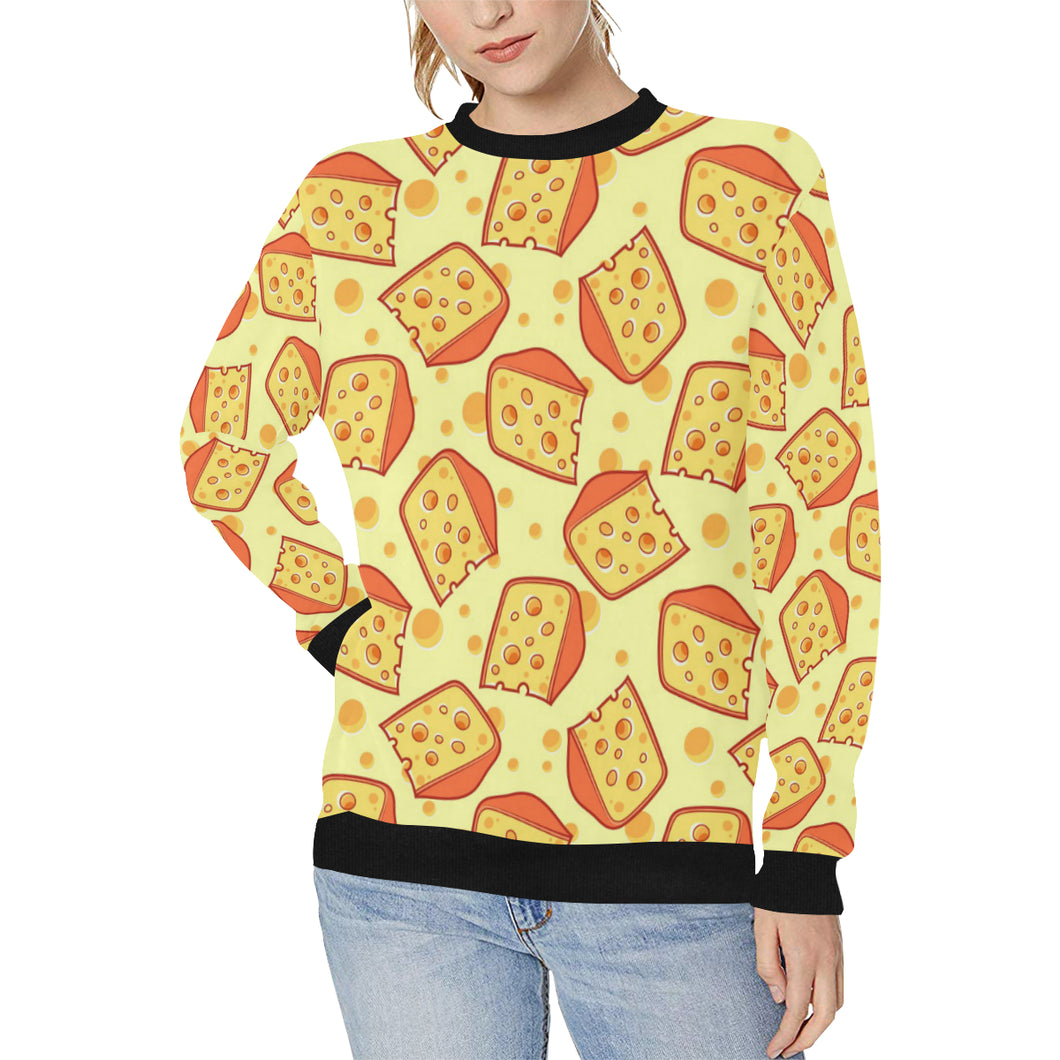 Cheese Pattern Women's Crew Neck Sweatshirt