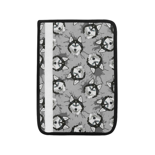 Siberian Husky Pattern Theme Car Seat Belt Cover