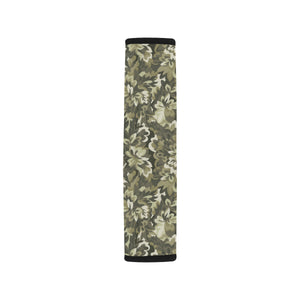 Green Camo Camouflage Flower Pattern Car Seat Belt Cover