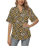 Dice Pattern Print Design 02 Women's All Over Print Hawaiian Shirt