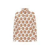 Pretzels Pattern Print Design 05 Women's Long Sleeve Polo Shirt