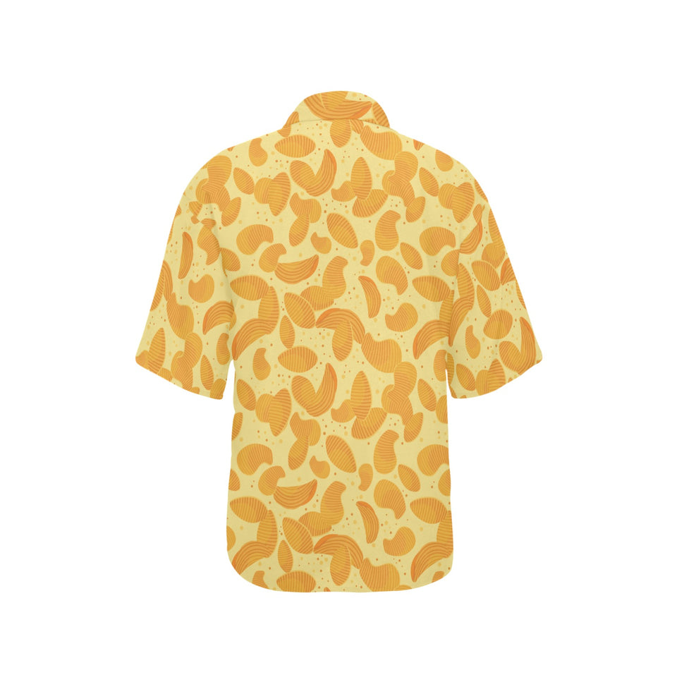 Potato Chips Pattern Print Design 04 Women's All Over Print Hawaiian Shirt