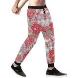 Red Pink Hot Air Balloon Pattern Unisex Casual Sweatpants