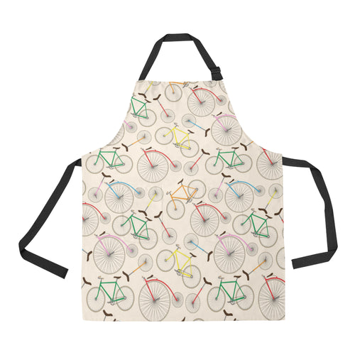 Bicycle Pattern Print Design 04 Adjustable Apron