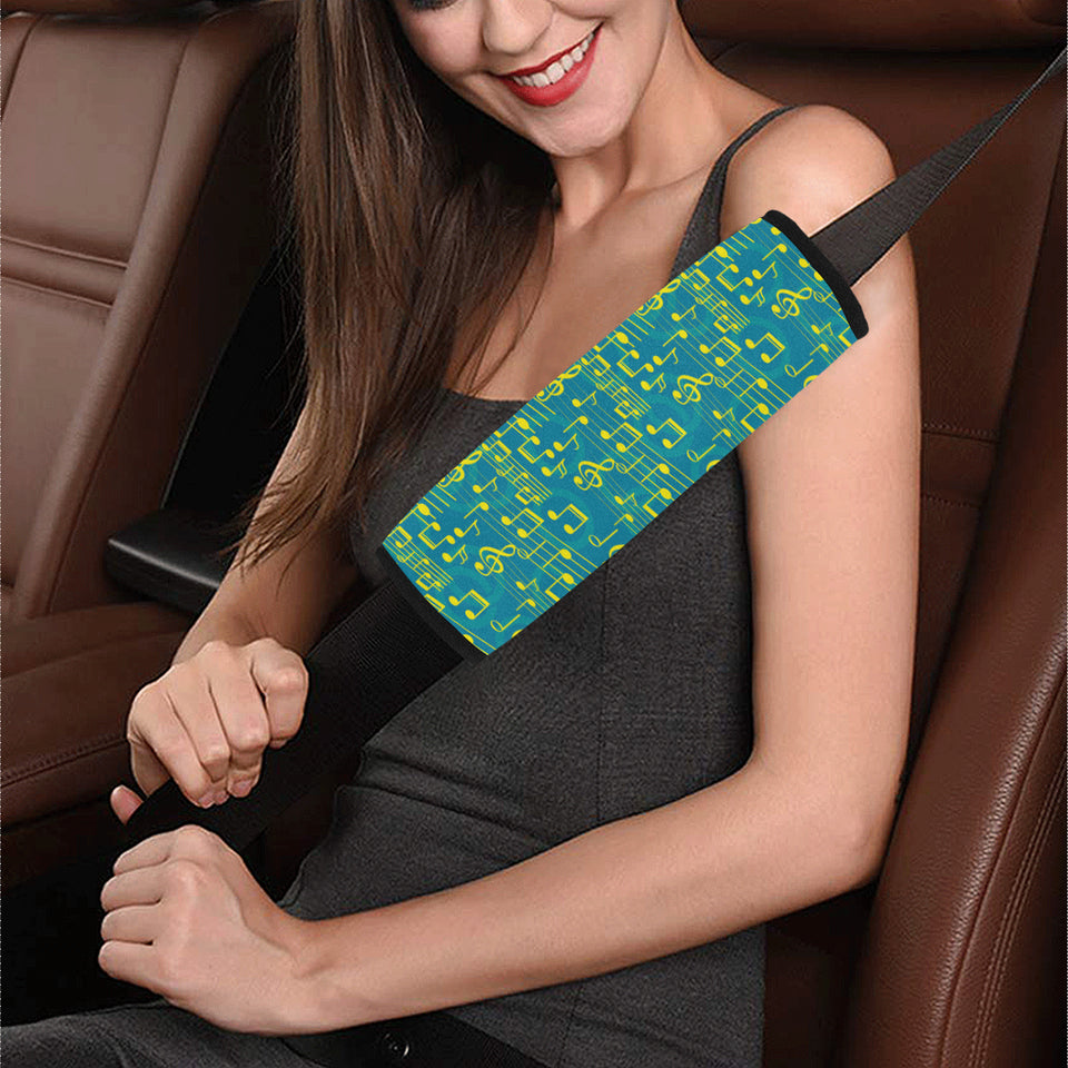 Music Notes Pattern Print Design 05 Car Seat Belt Cover