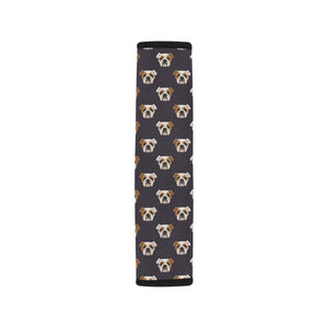 English Bulldog Pattern Print Design 03 Car Seat Belt Cover