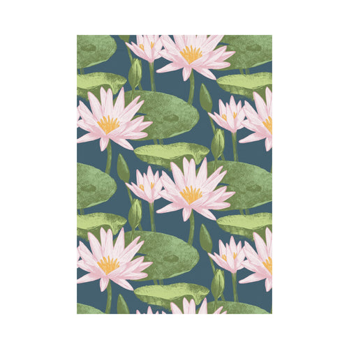 Lotus Waterlily Pattern background House Flag Garden Flag