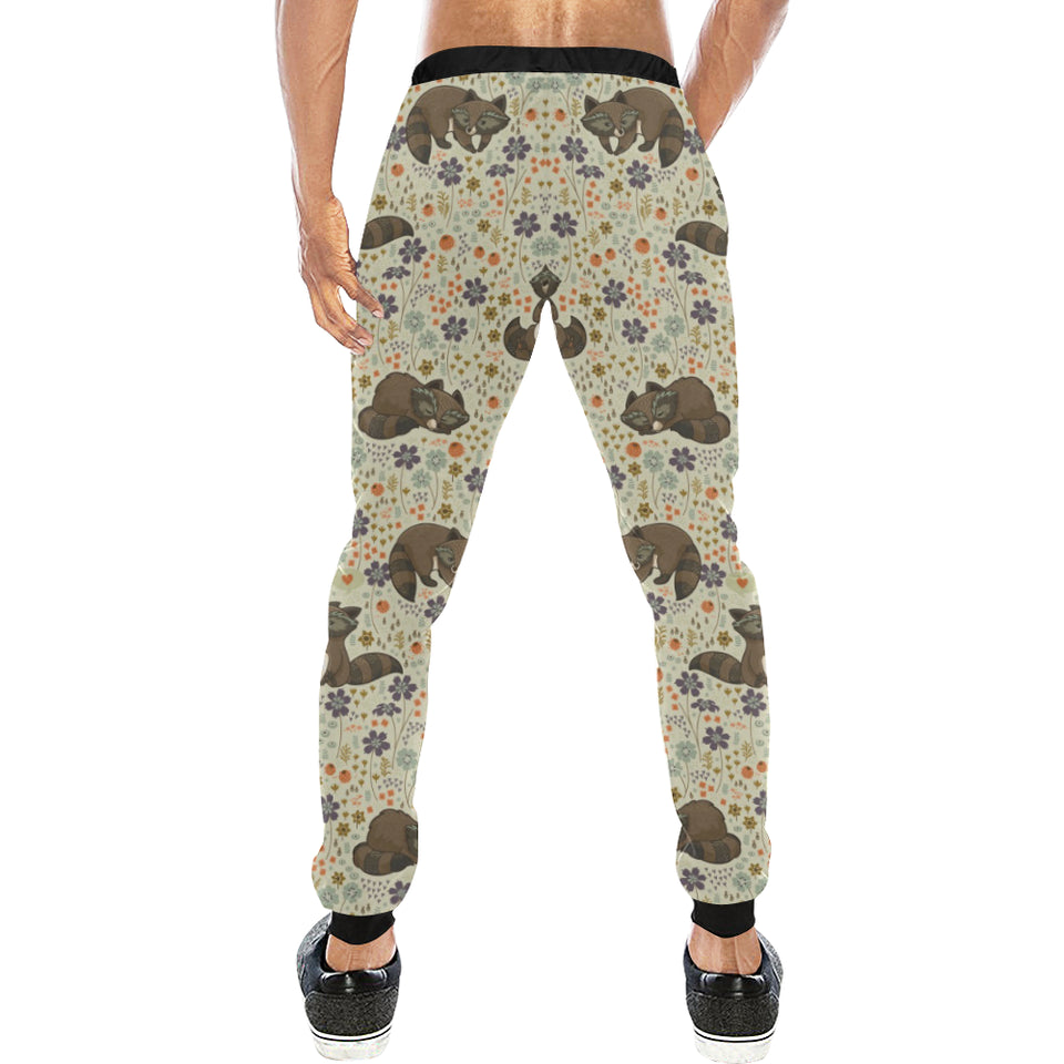 Raccoon Pattern Unisex Casual Sweatpants