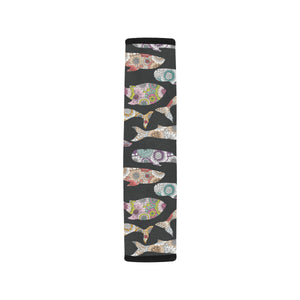 Whale Flower Tribal Pattern Car Seat Belt Cover