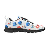 Dice Pattern Print Design 01 Women's Sneakers Black