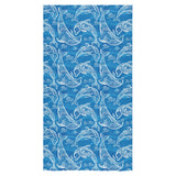 Dolphin Tribal Blue Pattern Bath Towel