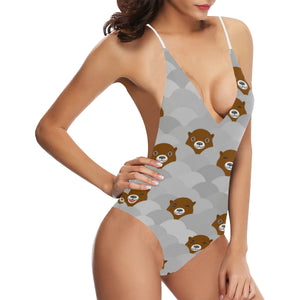 Cute Otter Pattern Women's One-Piece Swimsuit