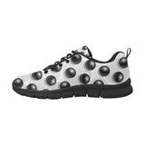 Bowling Ball Pattern Men's Sneakers Black