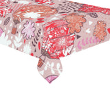 Red Pink Hot Air Balloon Pattern Tablecloth