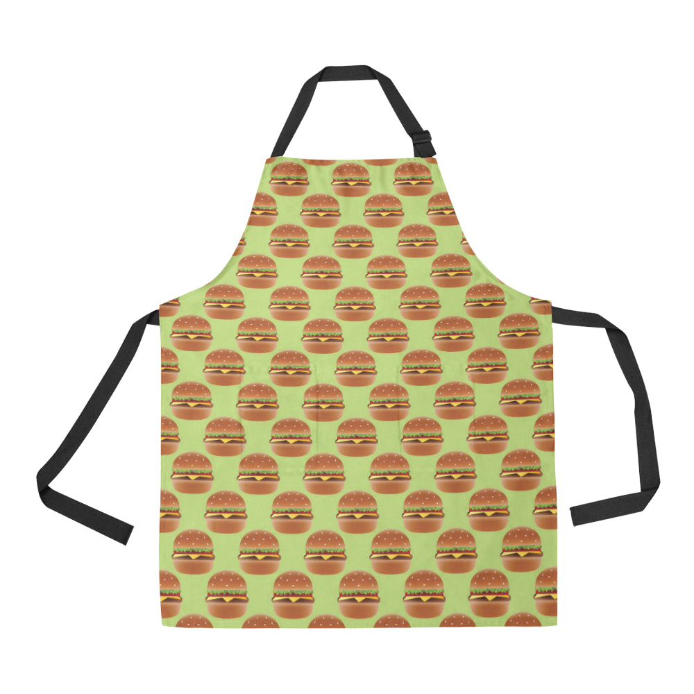 Hamburger Pattern Print Design 02 Adjustable Apron