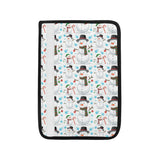 Snowman Pattern Background Car Seat Belt Cover