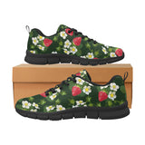 Strawberry Pattern Background Men's Sneakers Black