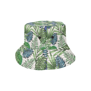 Green Blue Chameleon Lizard Leaves Pattern Unisex Bucket Hat