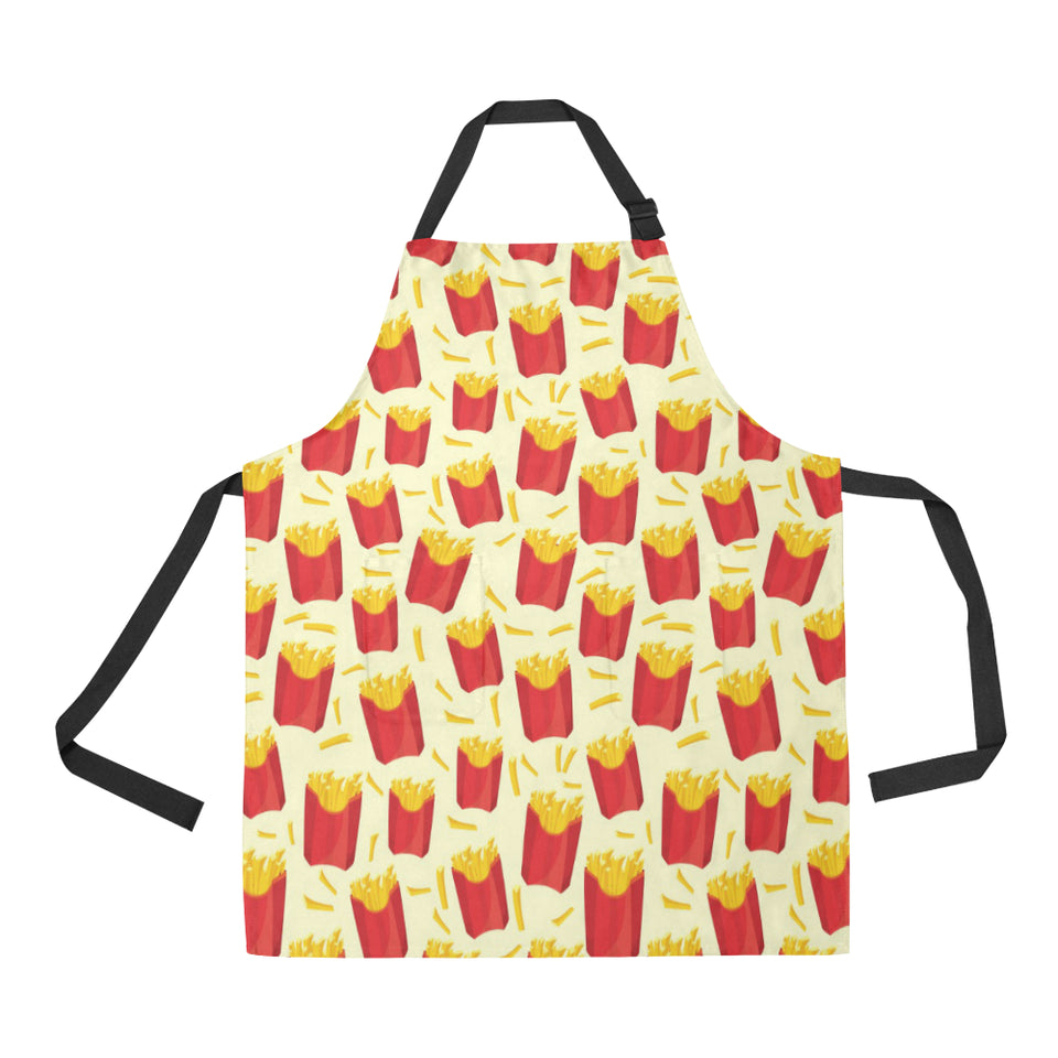 French Fries Pattern Theme Adjustable Apron