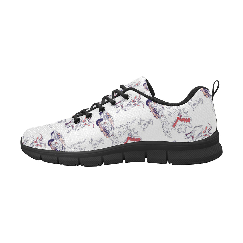 Goat Car Pattern Men's Sneakers Black