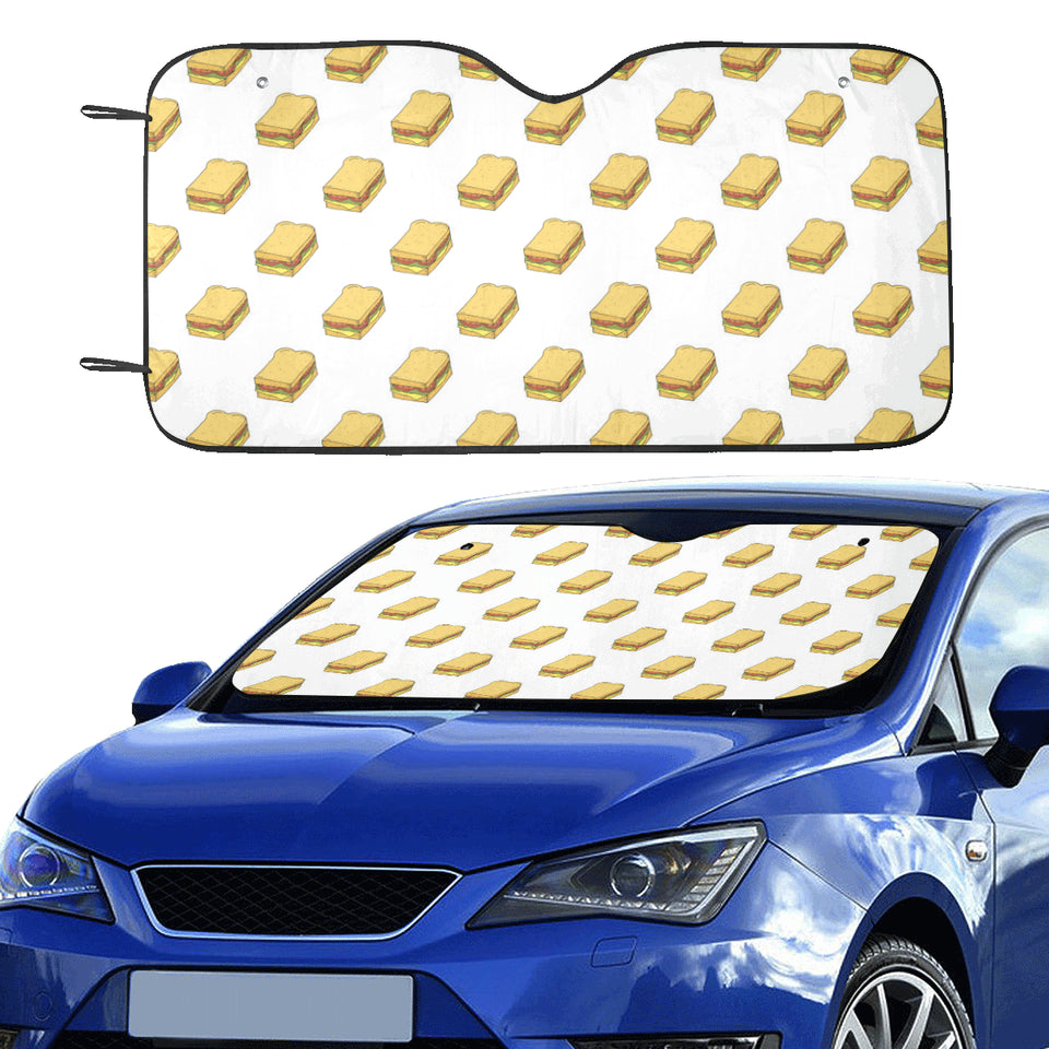 Sandwich Pattern Print Design 04 Car Sun Shade