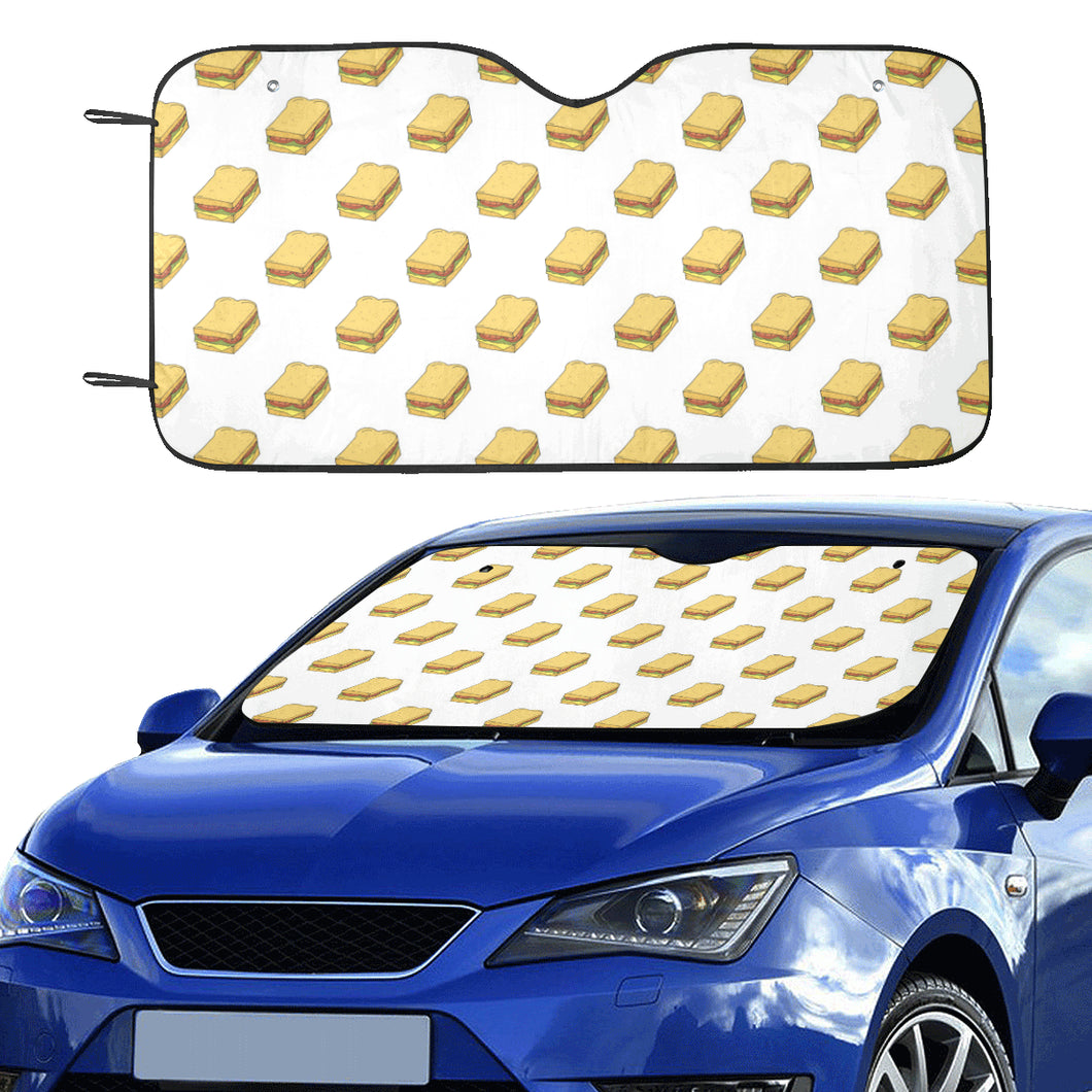 Sandwich Pattern Print Design 04 Car Sun Shade